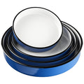Enamel Roasting Pan Set Round Baking Dish 4-Pack 8/10/11/13 Inch Non Stick High Temperature Resistance Bakeware for Pizza & Salad, Oven Dishwasher Safe Mother Day Gift for Wife & Mom Cake Pan